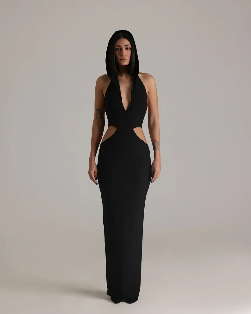 CUTTING EDGE DRESS -  BLACK
